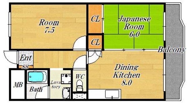 アーバン北田の物件間取画像